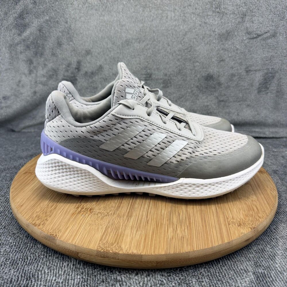 Adidas Bounce Shoes Womens Size 8.5 Gray Purple Mesh Running Sneakers GV9749